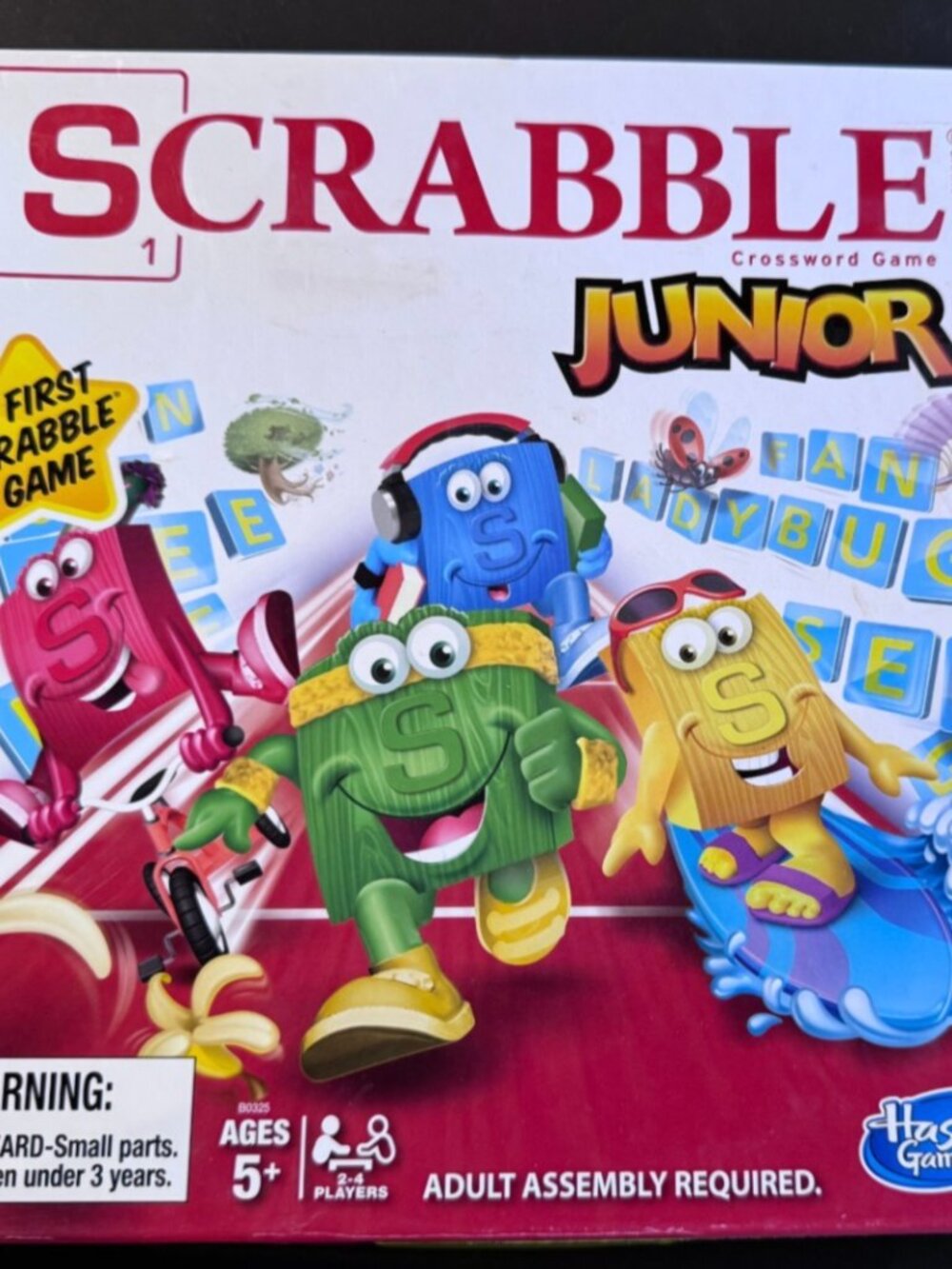 Scrabble Junior Board Game, Hasbro 2016, Complete, Great Condition